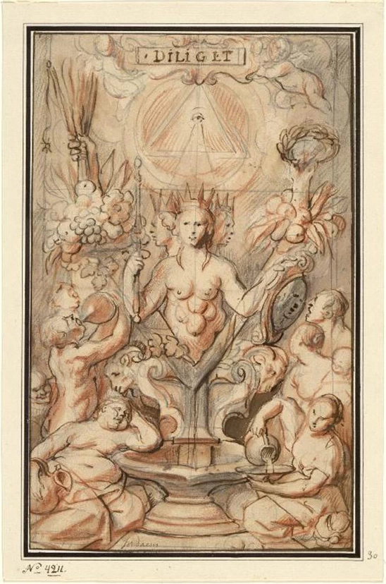 Disegno - Allegoria della scelta tra virtù e vizio, Hermitage